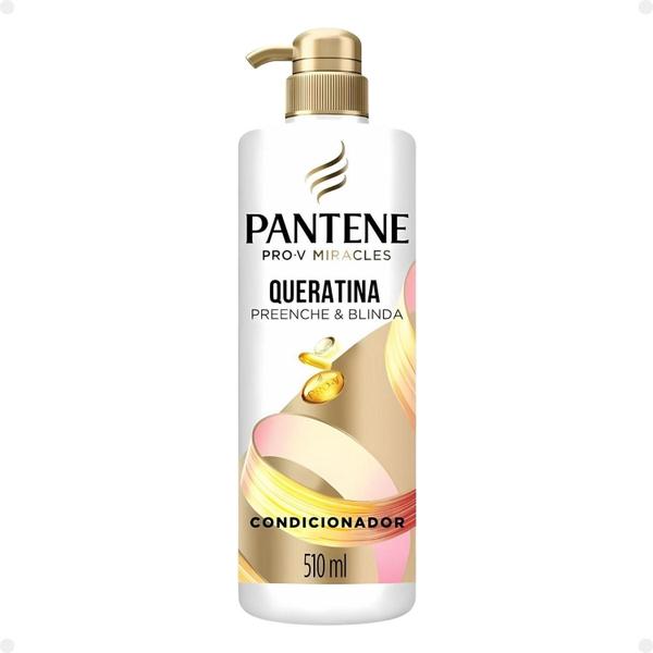 Imagem de Kit Pantene Pro-V Miracles Queratina: Shampoo 510ml, Condicionador 510ml, Spray e Óleo