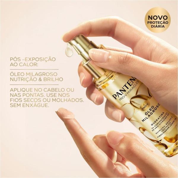 Imagem de Kit Pantene Pro-V Shampoo Condicionador Óleo Milagroso Miracles Extraordinário Hidratação Nutrição