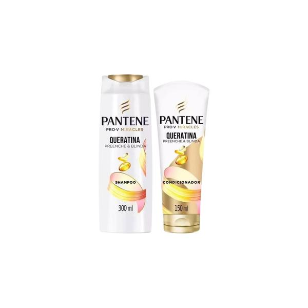 Imagem de Kit Pantene Shampoo 300ml Queratina+Cond 150ml