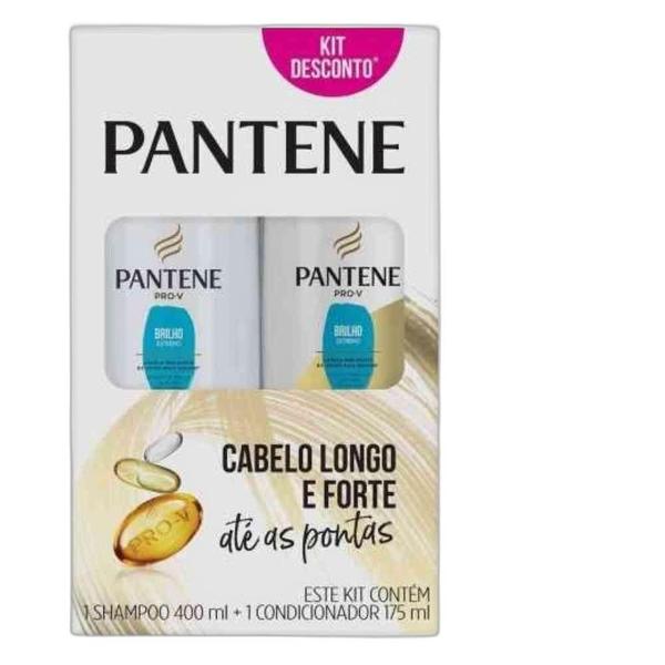 Imagem de Kit Pantene Shampoo 350Ml + Condicionador 175Ml Brilho