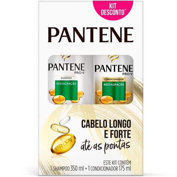 Imagem de Kit Pantene Shampoo 350ml + Condicionador 175ml Restauração