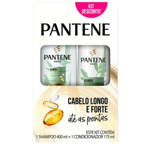 Imagem de Kit pantene shampoo 400ml bambu+condicionador 175ml