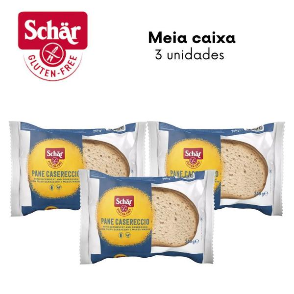 KIT Pão tipo caseiro pane casereccio Dr. Schar 240g - Caixa com 3 unidades Imagem de KIT Pão tipo caseiro pane casereccio Dr. Schar 240g - Caixa com 3 unidades