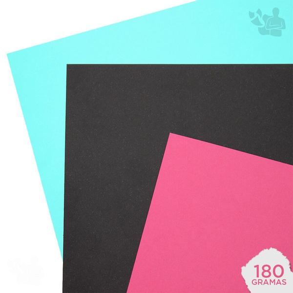 Imagem de Kit Papel Color Plus TikTok 180g A3 15 Folhas