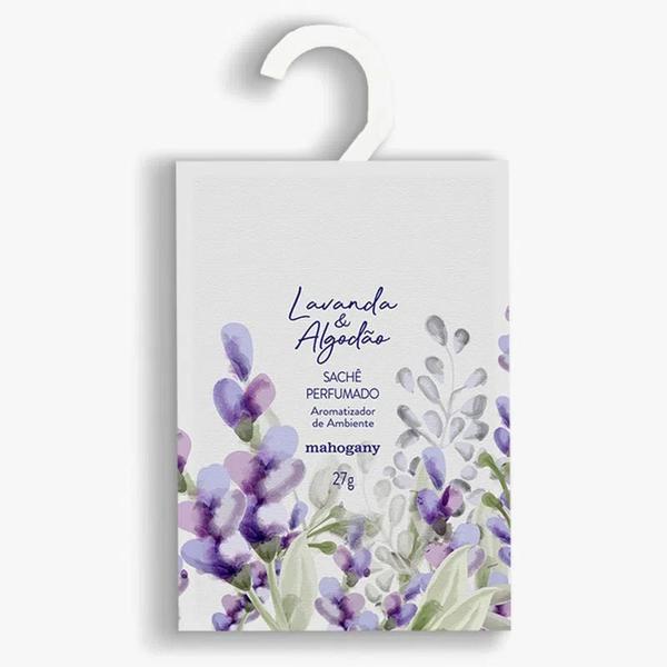 Imagem de Kit papel perfumado e sachê lavanda & algodão