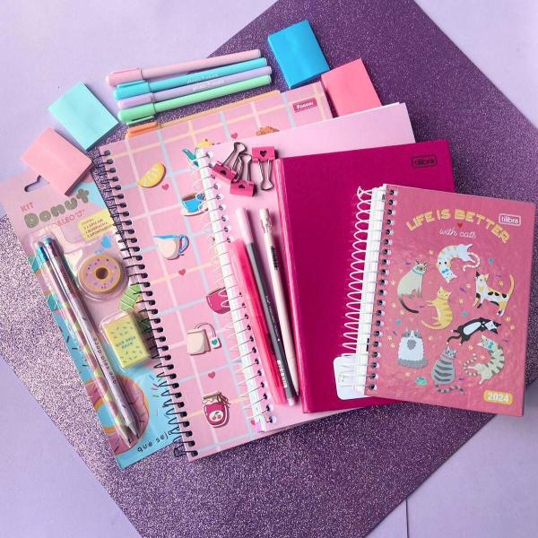 Imagem de Kit Papelaria Agenda Combo Tons Pasteis