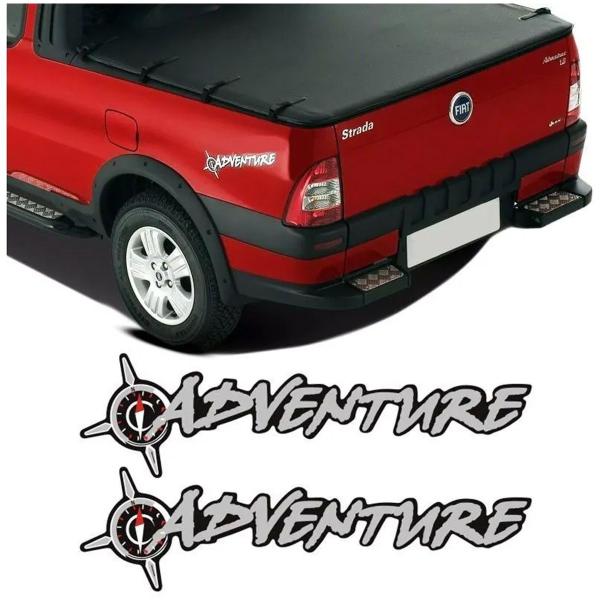 Imagem de Kit Par Adesivo Emblema Adventure Fiat Strada Palio Doblo