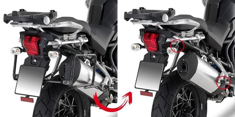 Imagem de Kit Par Bau Givi Alaska+Suporte Givi Plr6403 P Tiger 1200