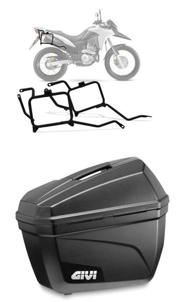 Imagem de Kit Par Bau Givi E22 + Suporte Givi Pl1114 P Honda Xre 300