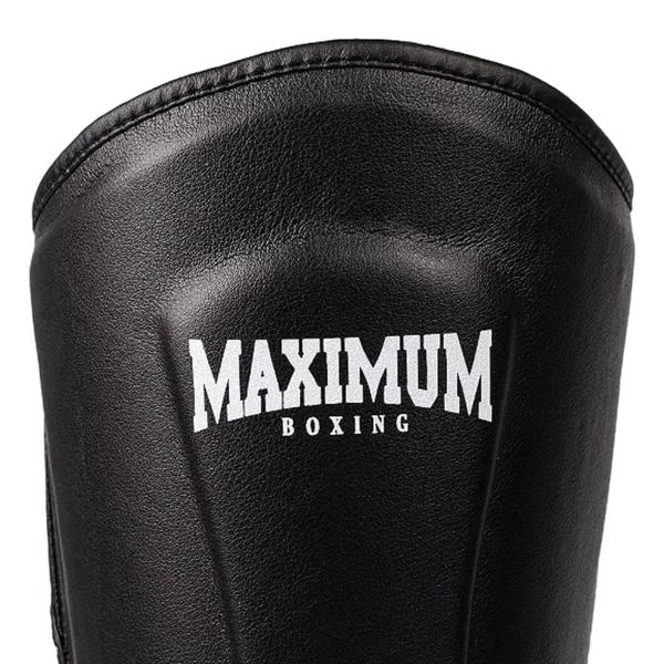 Imagem de Kit Par de Caneleira Classic Black + Par Luva Boxe Muay Thai Kickboxing Maximum MXM 14oz Pink