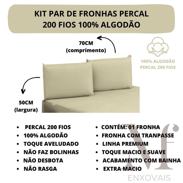 Kit PAR de Fronha ( 2 Uni ) Percal 200 Fios 100% Algodão 2 Peças Tecido Grosso Muito Macio Lindo - MF ENXOVAIS Imagem de Kit PAR de Fronha ( 2 Uni ) Percal 200 Fios 100% Algodão 2 Peças Tecido Grosso Muito Macio Lindo