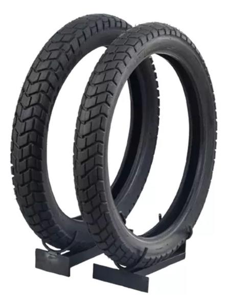 Kit Par De Pneus 90/90-18 + 2.75-18 Robusto Cg 99 Fan 125 Titan 150 Start 160 Ks Es Esd - Marques Pneus Estilo Pirelli