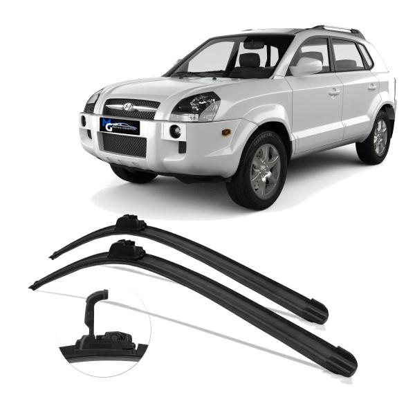 Imagem de Kit Par Palheta Limpador de Parabrisa Hyundai Tucson 2008 2009 2010 2011 2012 2013 2014 2015