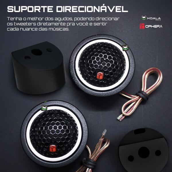Kit Par Tweeter Alto Falante Suporte + Crossover Tw1 Ophera - Alto