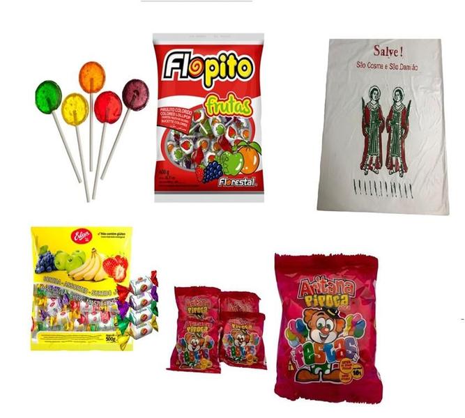 Imagem de Kit para 50 Pessoas de Doces Festa Cosme e Damião Simples