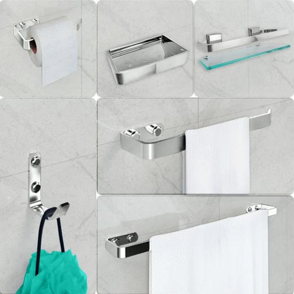 Imagem de Kit Para Banheiro Marin Luxo 6 Peças Incolor