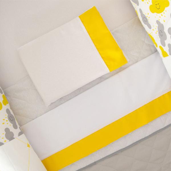 Kit para Berço Bebê Nuvem 10 Peças - Amarela - Top Chick Imagem de Kit para Berço Bebê Nuvem 10 Peças - Amarela