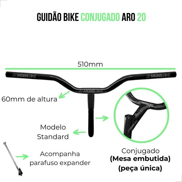 Imagem de Kit Para Bike Infantil Aro 20 Guidão + Banco Selim Kalf + Pedal + Par Manoplas Punho