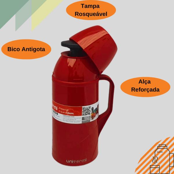 Imagem de Kit Para Café Garrafa Térmica Roma 1 Litro Com Suporte para Filtro de Café 102/103 Açucareiro 350 ML