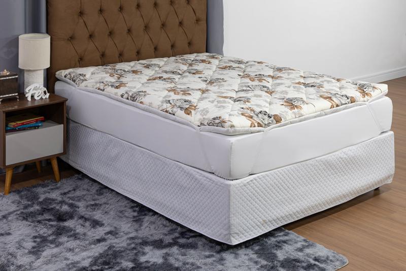 Imagem de Kit Para Cama Casal Padrão Com Pillow Top e Travesseiros Ortobom com fronha