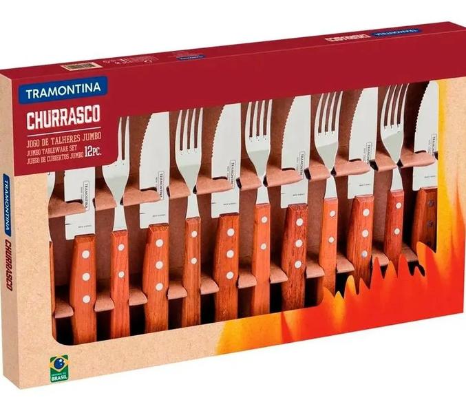 Imagem de Kit para churrasco Jumbo Tramontina 12 peças Inox 