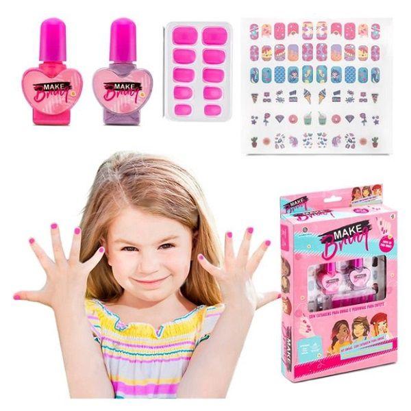 Imagem de Kit para Decorar UNHAS Infantil Makebrinq Polibrinq MK05