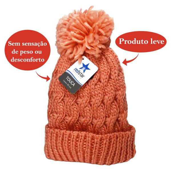 Imagem de Kit Para Dias Frios Cachecol Xadrez Com Touca Pompom Tricô Quentinha