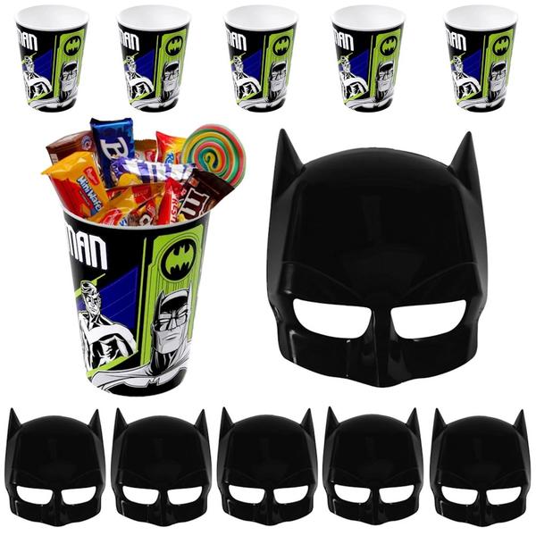 Imagem de Kit para Festa Infantil 5 Mascaras e 5 Copos Batman Atacado