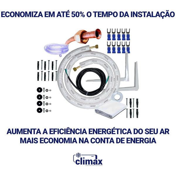 Imagem de Kit Para Instalação Ar Condicionado Electrolux Split 12.000 BTUs Color Adapt Quente/Frio com Wi-fi 2 Metros C/ Suporte