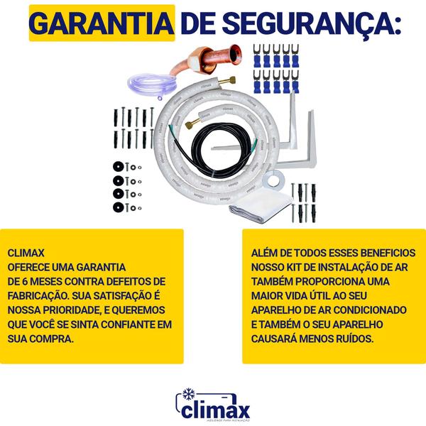 Imagem de Kit Para Instalação Ar Condicionado Electrolux Split 12.000 BTUs Color Adapt Quente/Frio com Wi-fi 5 Metros C/ Suporte