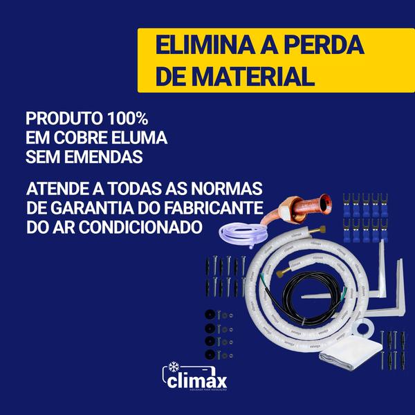 Imagem de Kit Para Instalação De Ar Condicionado Samsung Windfree Connect 9000 Btus Frio 4 Metros Com Suporte Para Condensadora