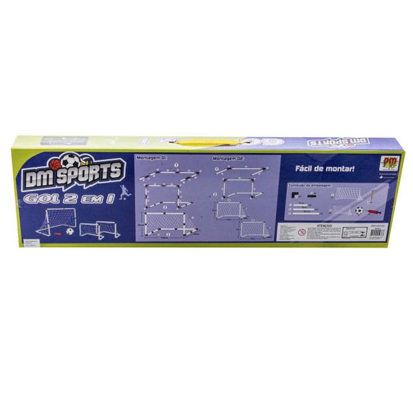 Kit Para Jogar Futebol 2 Modos Grande Completo Gol BombaBola - DM Toys Imagem de Kit Para Jogar Futebol 2 Modos Grande Completo Gol BombaBola