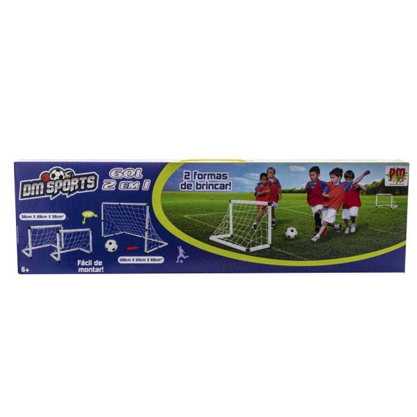 Kit Para Jogar Futebol 2 Modos Grande Completo Gol BombaBola - DM Toys Imagem de Kit Para Jogar Futebol 2 Modos Grande Completo Gol BombaBola