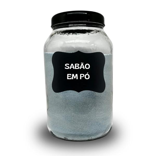 Imagem de Kit Para Lavanderia, Pote para Sabão em Pó E Amaciante 3 Litros + lousa e giz