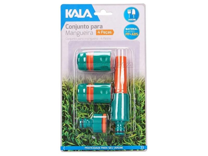 Imagem de Kit Para Mangueira Esguicho e Conexões 4 Peças - Kala