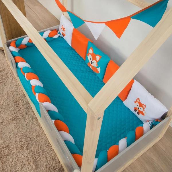 Imagem de Kit Para Mini Cama Montessoriana Menino e Menina Raposa