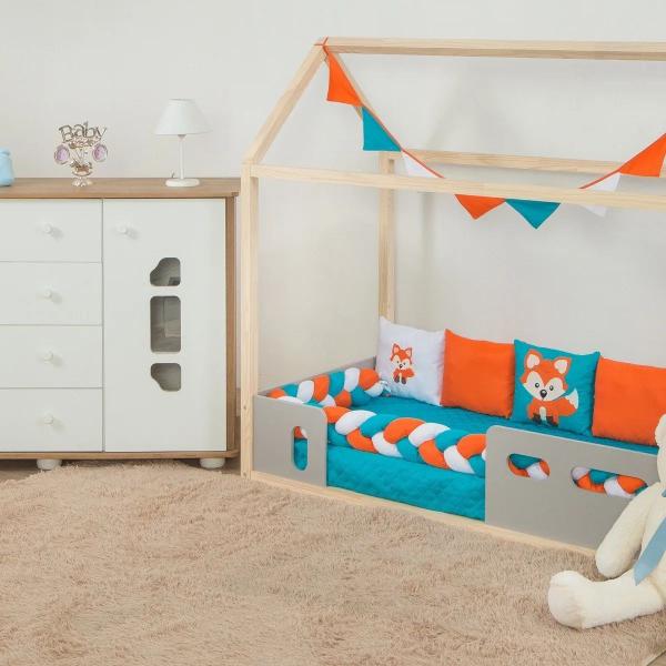 Imagem de Kit Para Mini Cama Montessoriana Menino e Menina Raposa