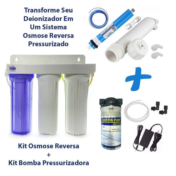 Kit Para Montar Osmose Reversa 100Gpd + Bomba 100Gpd - Br Fish Imagem de Kit Para Montar Osmose Reversa 100Gpd + Bomba 100Gpd