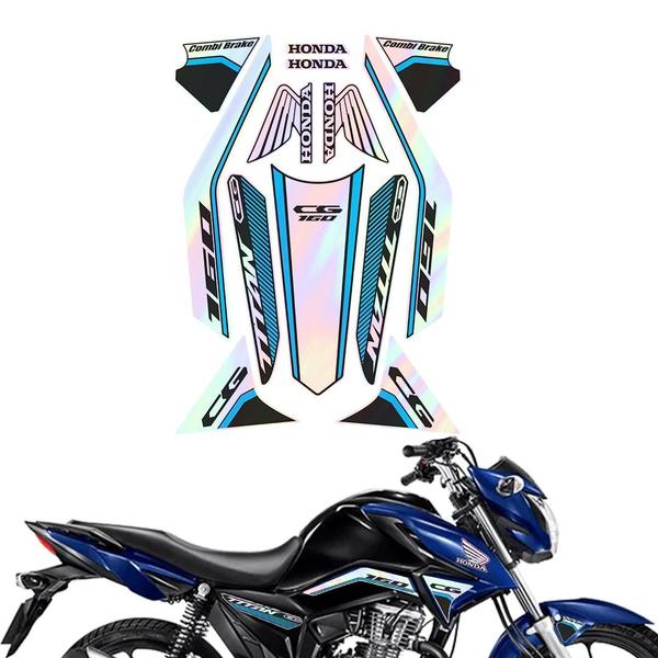 Kit Para Moto Honda Cg Titan 160 Ano 23-24 Azul - Resitank Imagem de Kit Para Moto Honda Cg Titan 160 Ano 23-24 Azul
