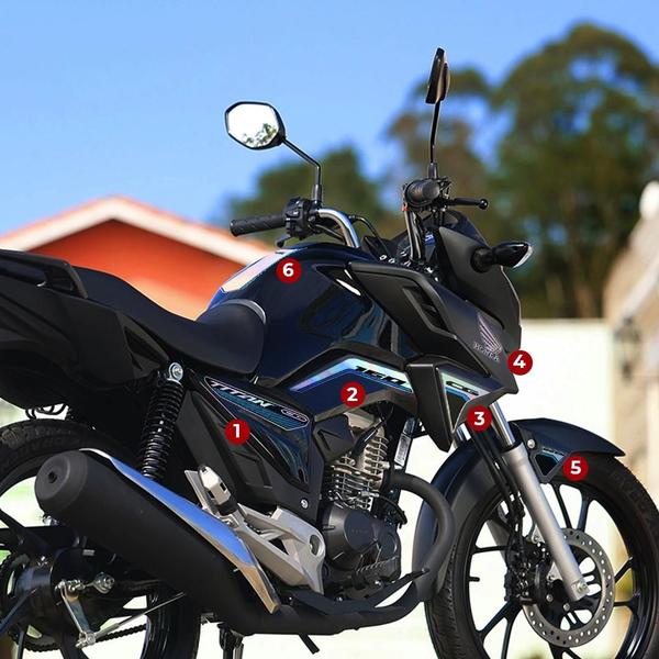 Kit Para Moto Honda Cg Titan 160 Ano 23-24 Azul - Resitank Imagem de Kit Para Moto Honda Cg Titan 160 Ano 23-24 Azul