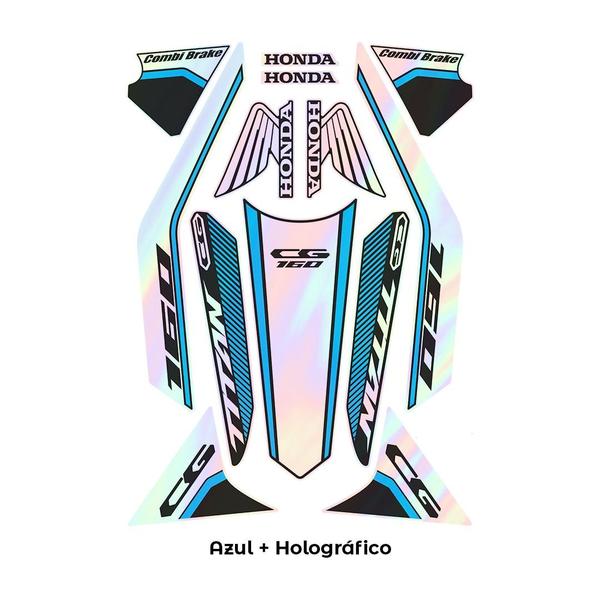 Kit Para Moto Honda Cg Titan 160 Ano 23-24 Azul - Resitank Imagem de Kit Para Moto Honda Cg Titan 160 Ano 23-24 Azul
