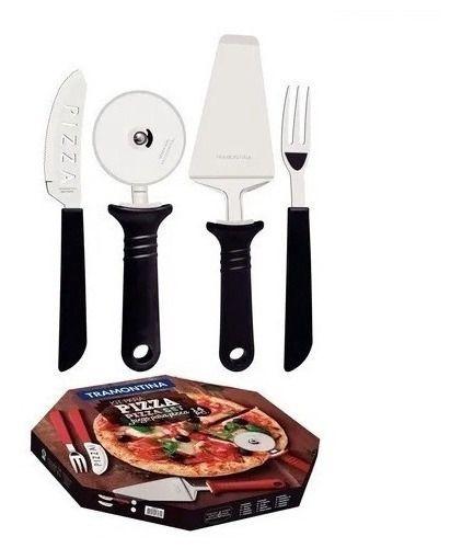 Imagem de Kit Para Pizza Tramontina De Aço Inox Com Cortador 14 Peças- TR25099022