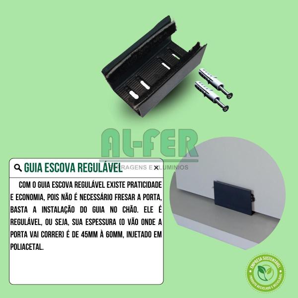 Kit para Porta Celeiro Tubular 65cm Roldana Aparente Trilho Dividido Preto - 1,30m - Alfer Imagem de Kit para Porta Celeiro Tubular 65cm Roldana Aparente Trilho Dividido Preto - 1,30m