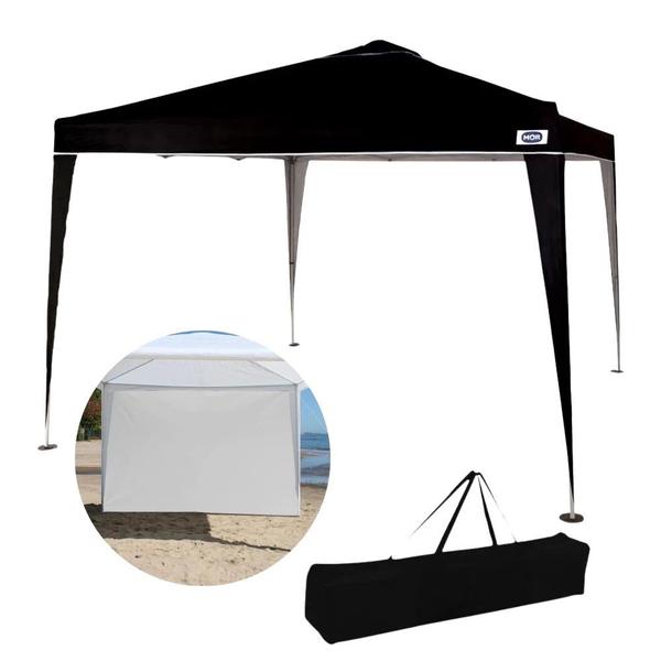 Imagem de Kit para Praia Tenda Gazebo 3x3 M Articulada + 4 Paredes Brancas