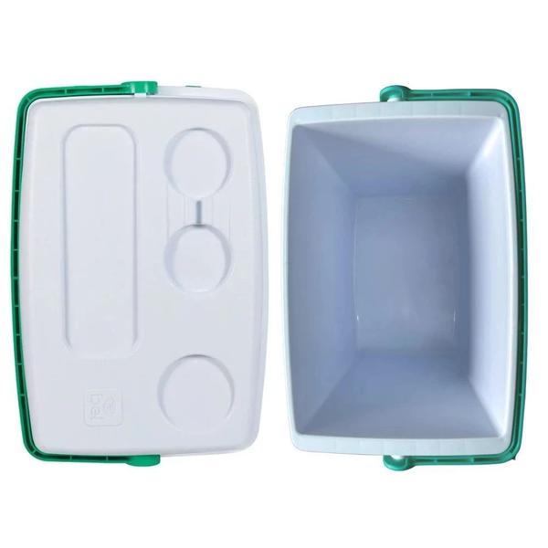 Imagem de Kit para Praia Verde com Cooler Caixa Termica 36l + 2 Esteiras com Alca  Bel 