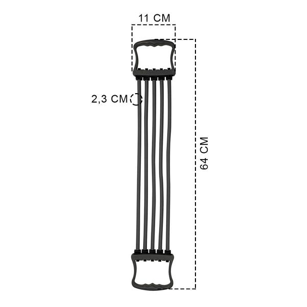 Imagem de Kit Para Prática de Exercícios Elástico Extensor e Roda