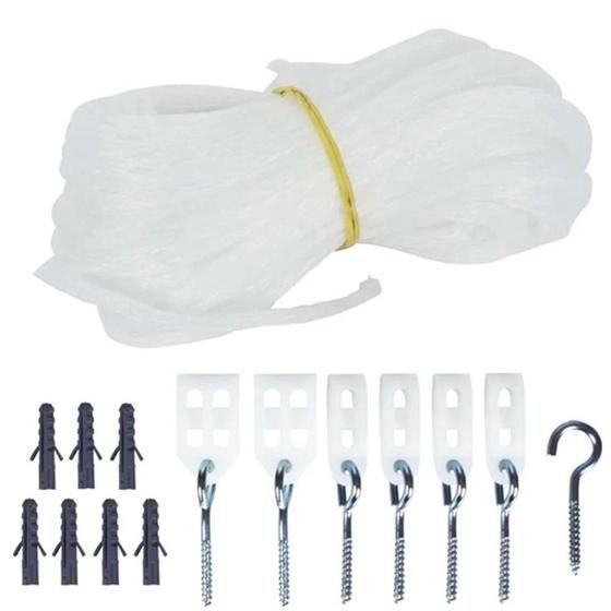 Imagem de Kit Para Varal de Teto 13m Corda Nylon com Roldanas e Buchas