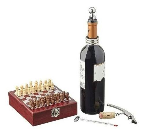 Imagem de Kit Para Vinho Xadrez 4 Peças Hauskraft