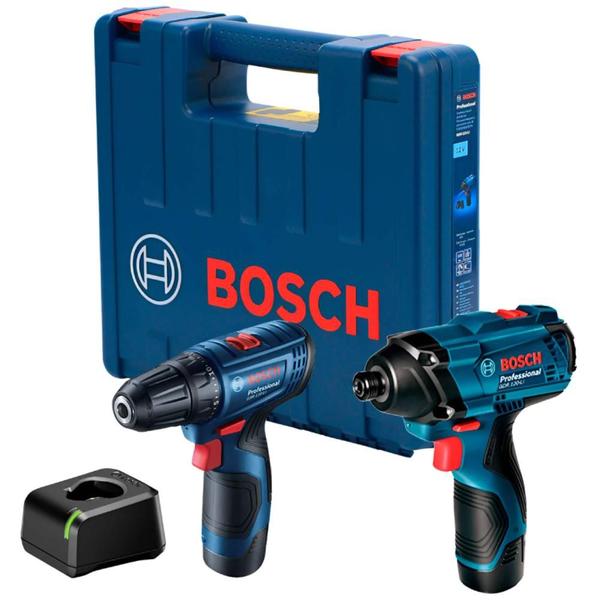 Imagem de Kit Parafusadeira Furadeira GSR 120-LI + Chave de Impacto GDR 120-LI BIVOLT BOSCH