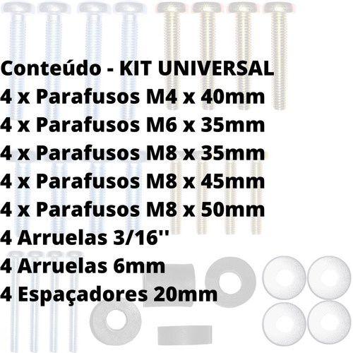 Imagem de Kit Parafuso Tv Universal M4 M6 M8 Fino E Grosso Padrão Vesa